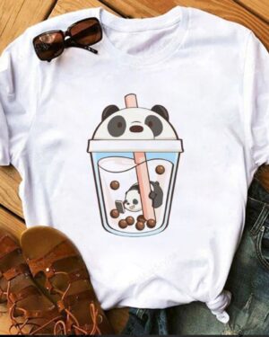 Drinking coffee panda
