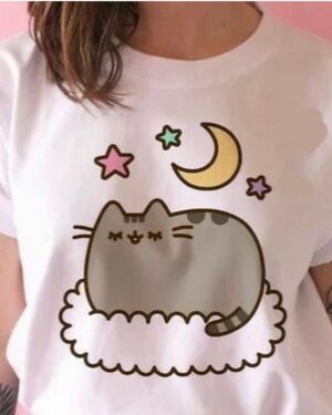 Cat sleeping moon