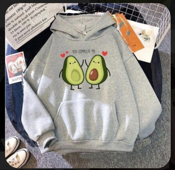 You Completed me avocado hoodie