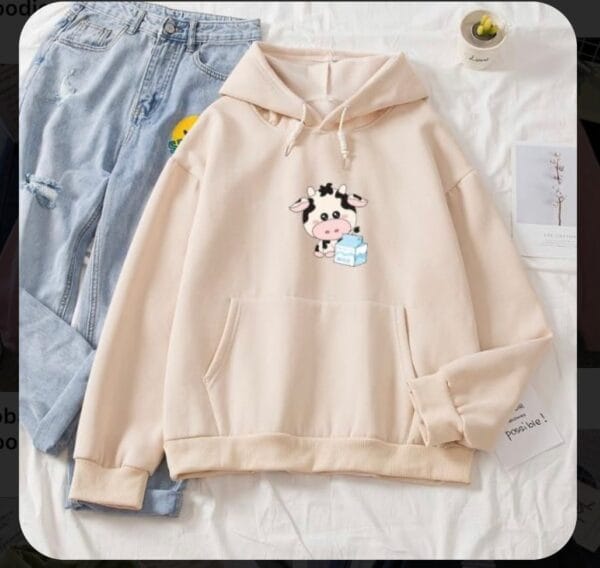 Cow milk hoodie