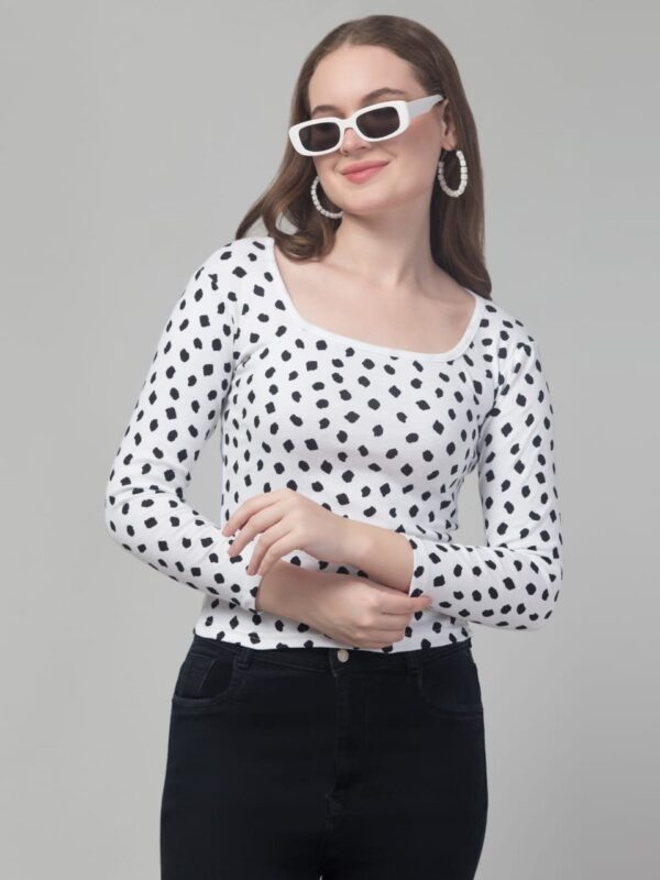 Olive Polka Dot Top