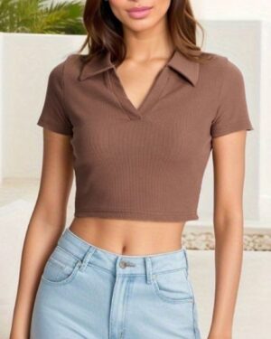 Collar Top Half Sleeves