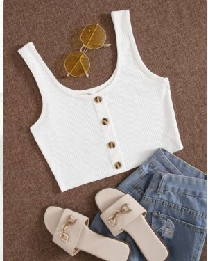 Button Top Knit Top