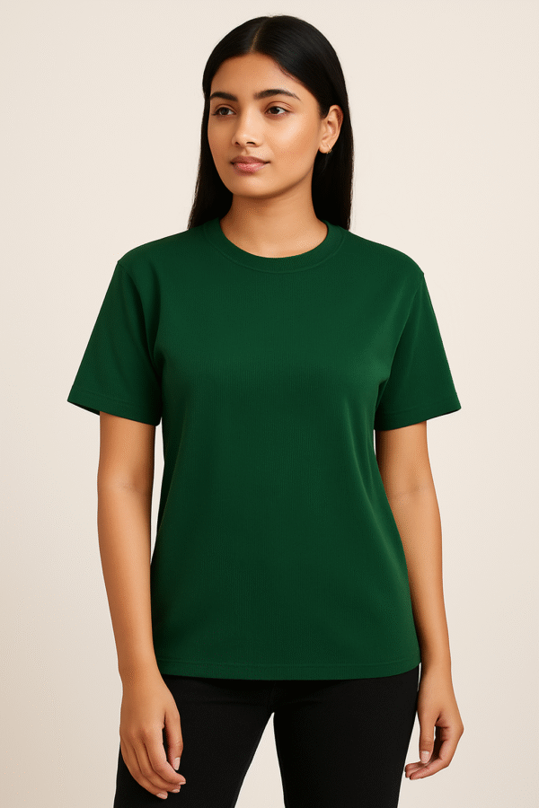 Olive Green Round Neck Top