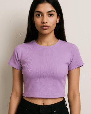 Lavender New Cut Top Half Sleeves