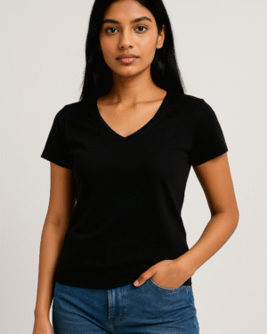 V neck Top Half Sleeves