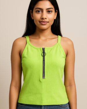 Neon Zipper Camie Top