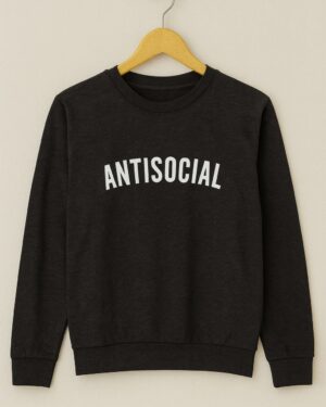 Antisocial sweatshirt crop hoodie