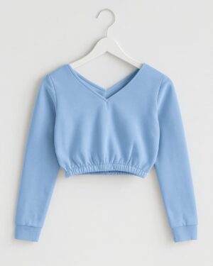 V neck Crop hoodie