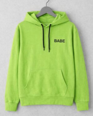 Babe neon crop hoodie