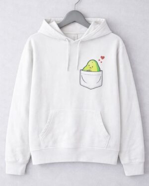 Avocado in pocket crop hoodie