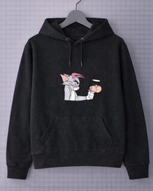 Tom and jerry crop hoodie