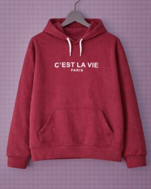 C`EST LA VIE crop hoodie
