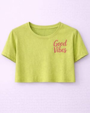 Good vibes crop tee