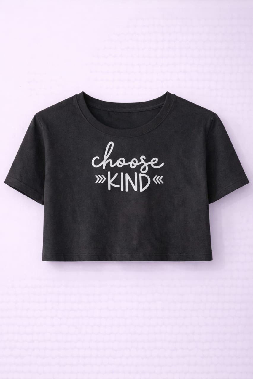 Choose kind crop tee