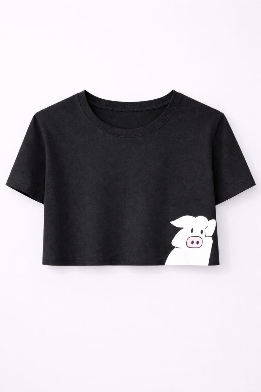 Peppa pig crop tee