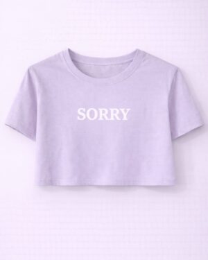 Sorry crop tee