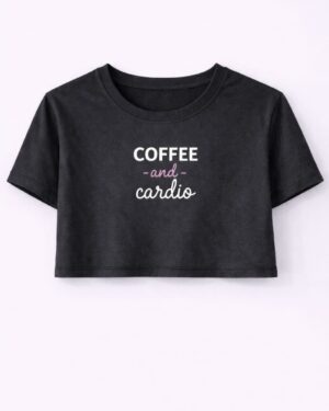 Coffee & cardio crop tee