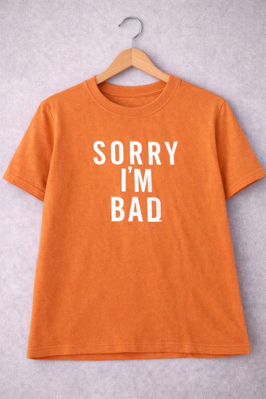 Sorry i'm bad crop tee