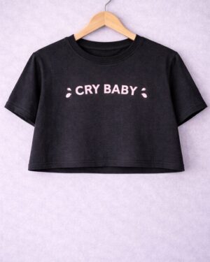 Cry baby crop tee