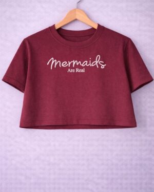 Mermaids are real crop tee