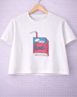 Peach juice crop tee