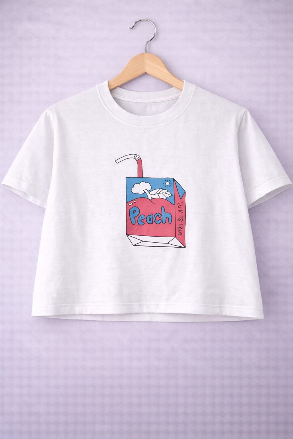 Peach juice crop tee