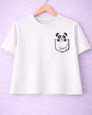 Panda pocket crop tee