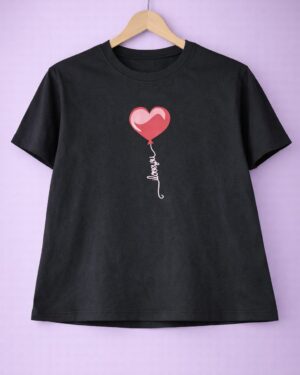 I love you balloon crop tee