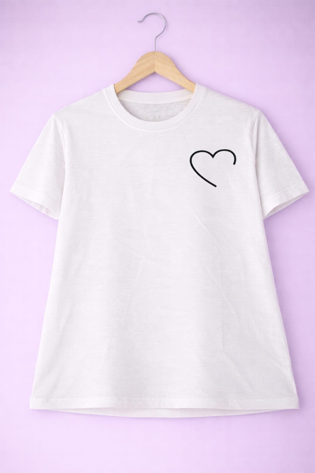 Half heart crop tee