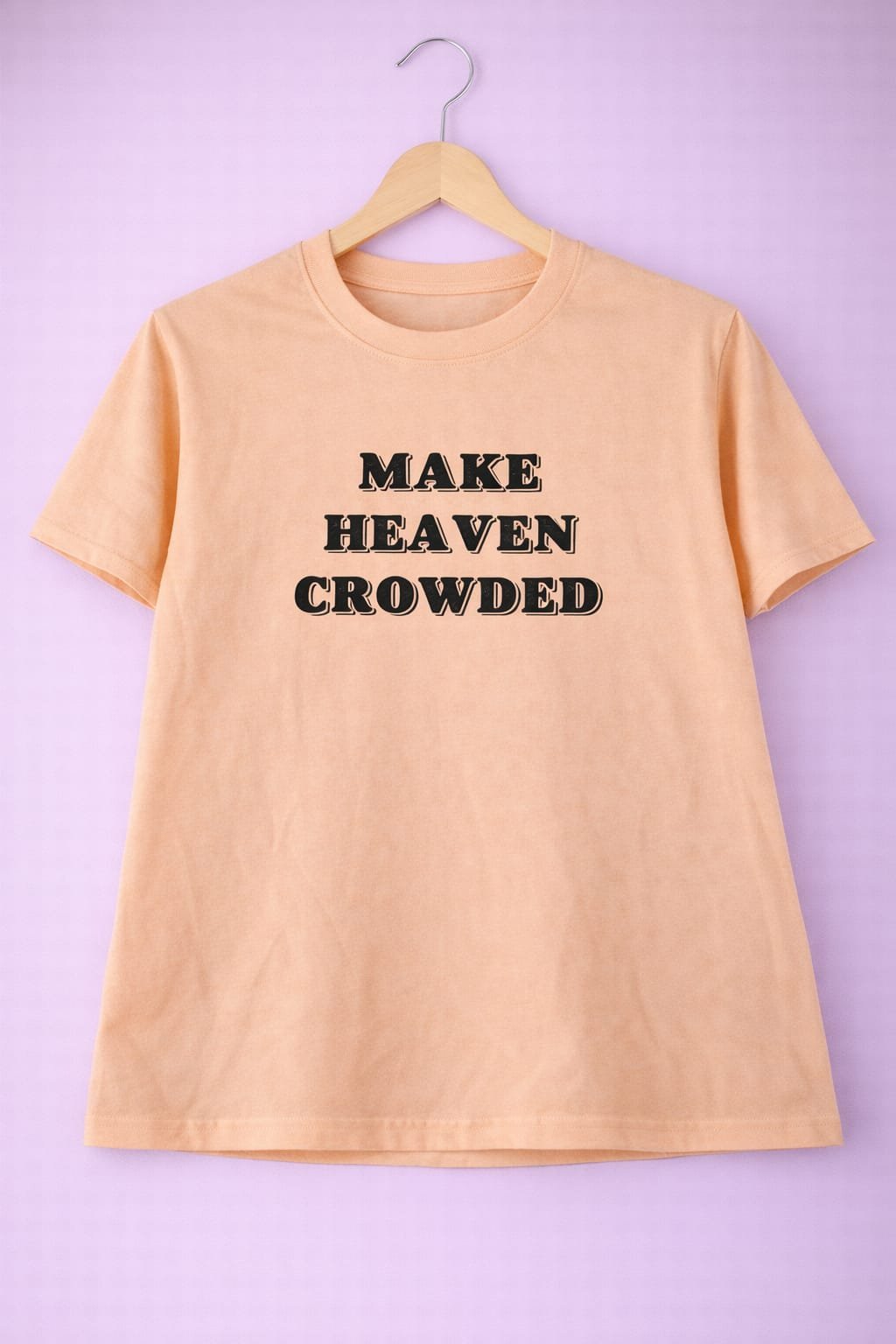 Make heaven crowded crop tee