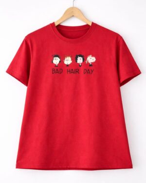 Bad hair day crop tee