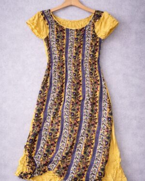 Yellow Floral Printed Dress