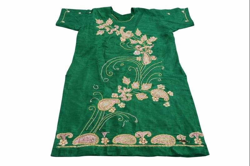 Emerald Bloom Embroidered Kurti