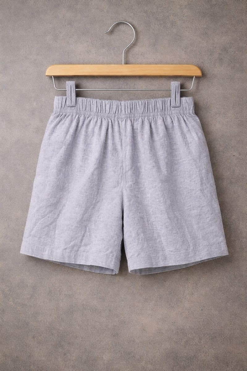 Soft Cotton Grey Baby Shorts