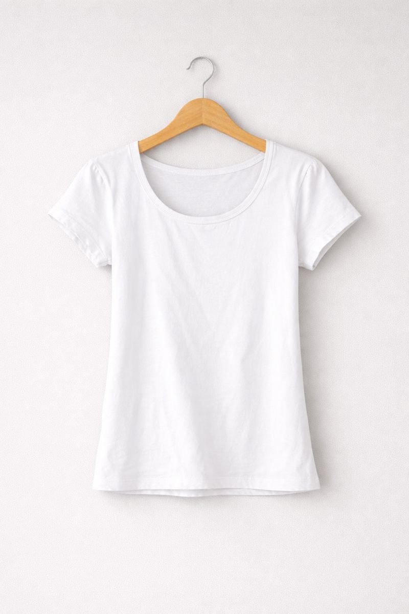 Women’s Essential White Half Sleeve T-Shirt