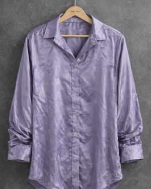 Lavender Satin Classic Shirt