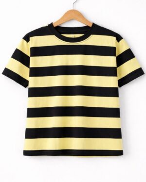 Yellow & Black Striped T-Shirt