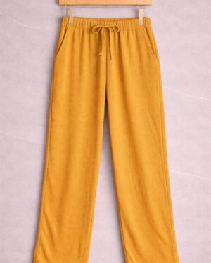 Mustard Ribbed Lounge Pants