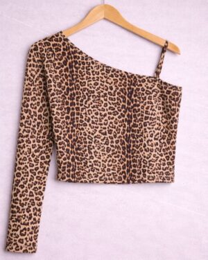 Leopard Print Long Sleeve Top