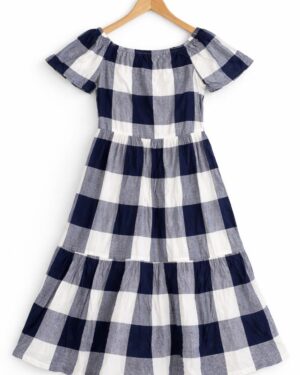 Women’s Checkered Tiered Dress