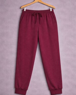 Maroon Comfort Fit Jogger Pants