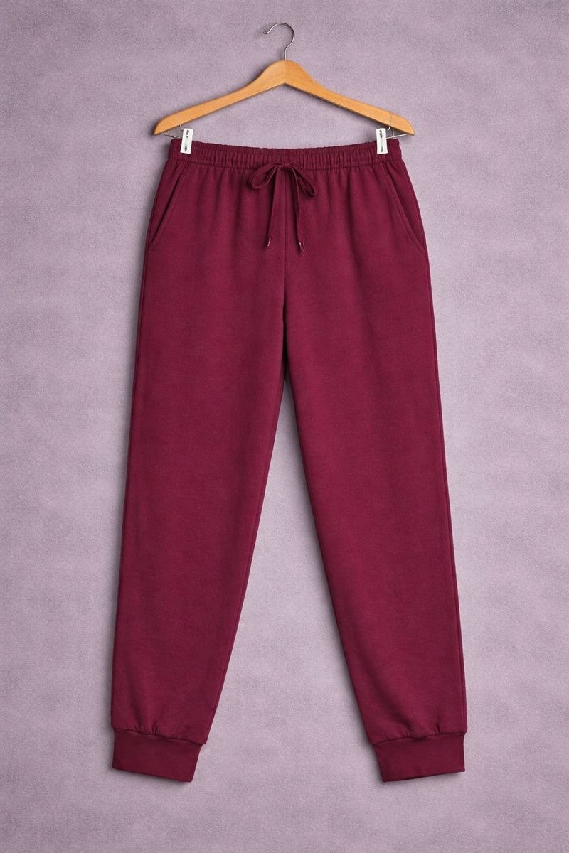 Maroon Comfort Fit Jogger Pants
