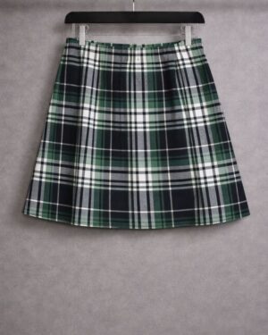 Green Checkered Mini Skirt
