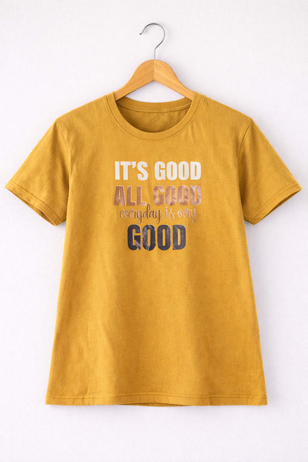 It’s Good All Good Printed Mustard T-Shirt