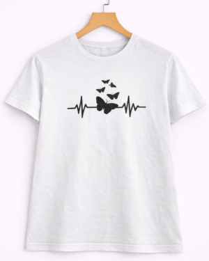 Butterfly Heartbeat Half Sleeve T-Shirt