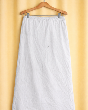 Women’s Solid White Cotton Maxi Skirt