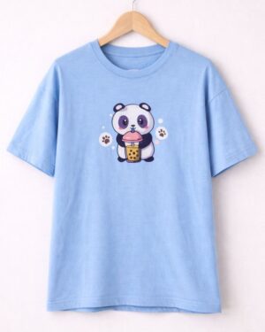 Panda Boba Blue Tee