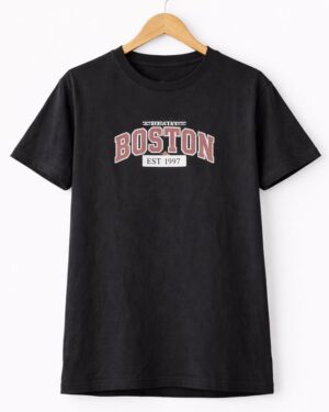 Boston EST 1997 Black Oversized T-Shirt