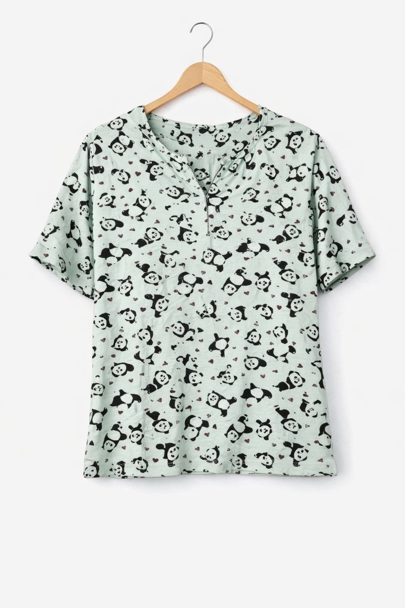 Cute Panda Print Night Dress
